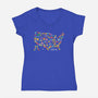 Retro Arcade USA-Womens-V-Neck-Tee-NMdesign