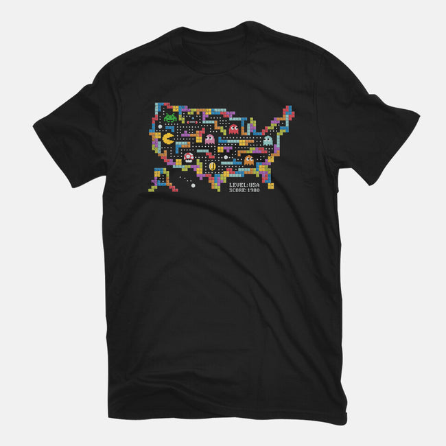 Retro Arcade USA-Unisex-Basic-Tee-NMdesign
