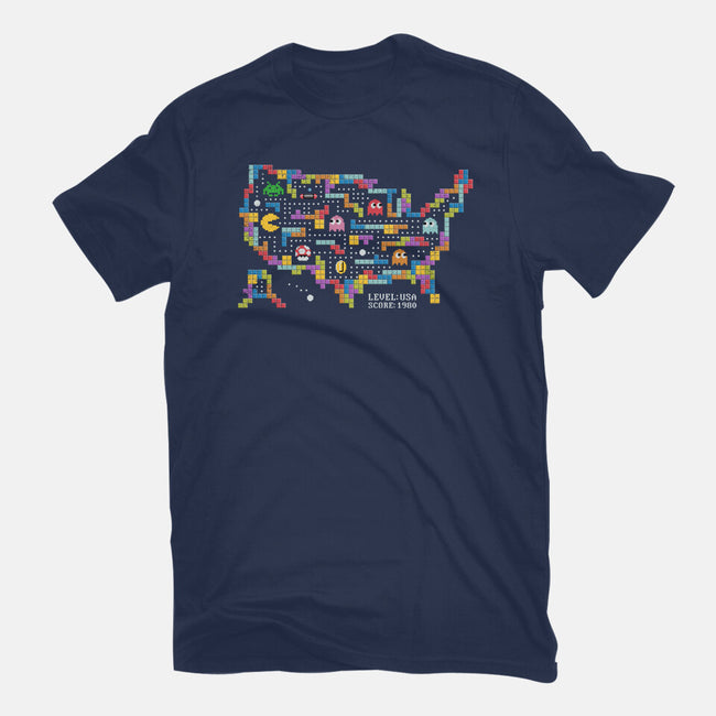 Retro Arcade USA-Unisex-Basic-Tee-NMdesign