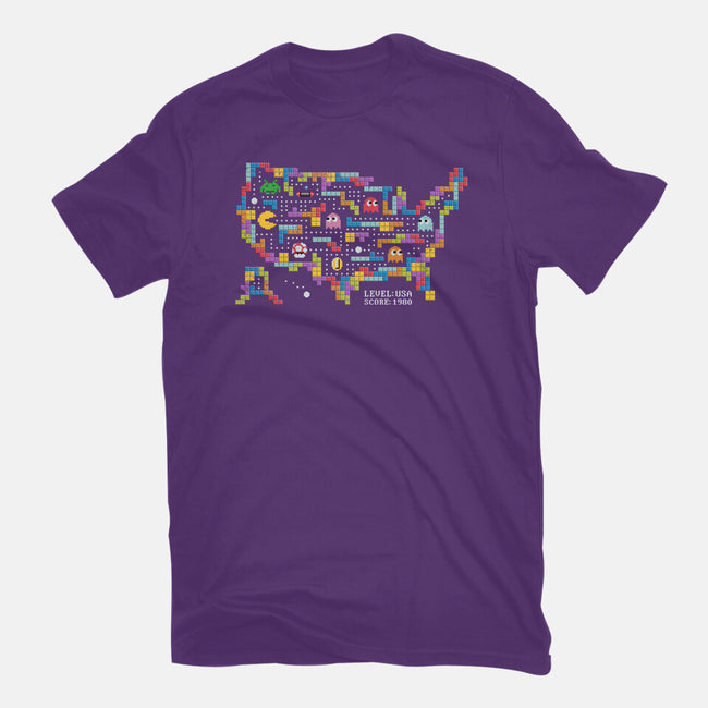 Retro Arcade USA-Womens-Basic-Tee-NMdesign