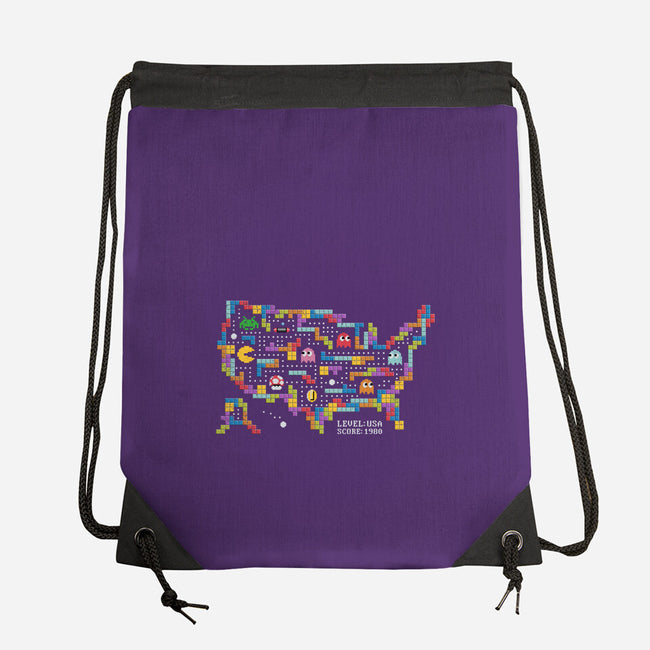 Retro Arcade USA-None-Drawstring-Bag-NMdesign