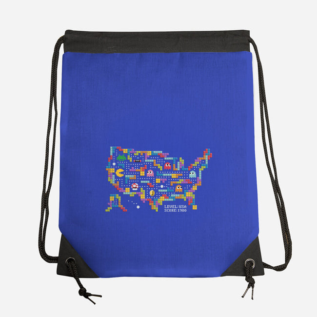 Retro Arcade USA-None-Drawstring-Bag-NMdesign