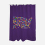 Retro Arcade USA-None-Polyester-Shower Curtain-NMdesign