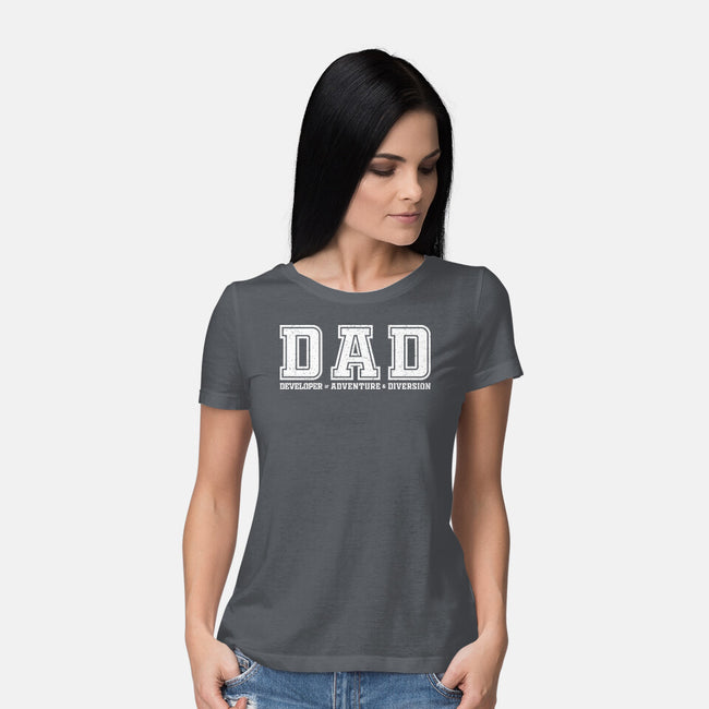 Developer Of Adventure And Diversion-Womens-Basic-Tee-NMdesign