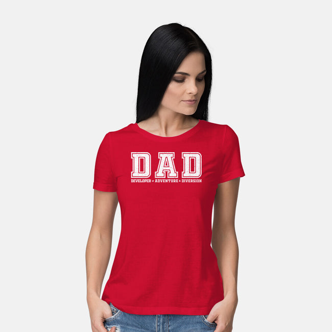 Developer Of Adventure And Diversion-Womens-Basic-Tee-NMdesign