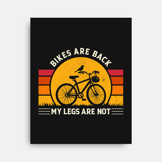 Bikes Are Back Vintage Cycling-None-Stretched-Canvas-sachpica
