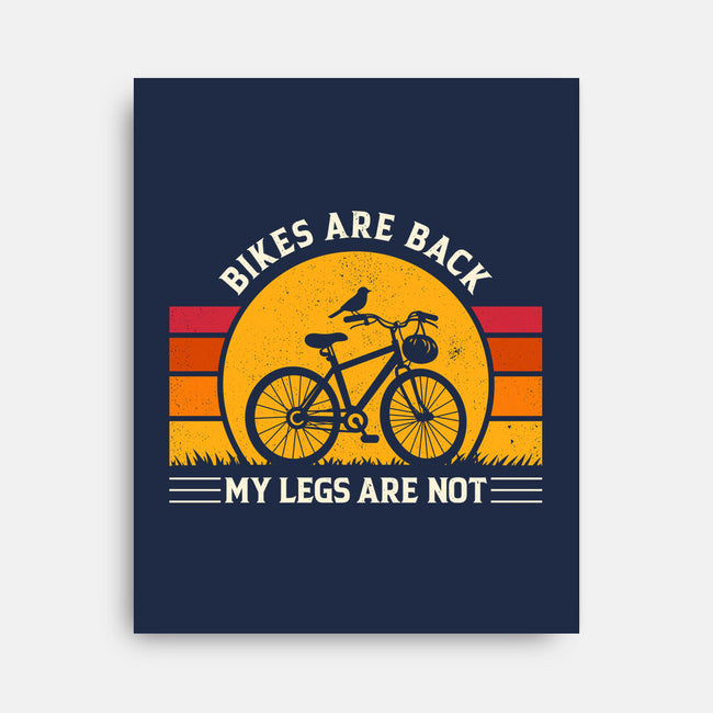 Bikes Are Back Vintage Cycling-None-Stretched-Canvas-sachpica