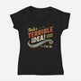 Terrible Idea-Womens-V-Neck-Tee-BridgeWalker