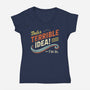 Terrible Idea-Womens-V-Neck-Tee-BridgeWalker