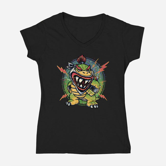 Taking The Power Back-Womens-V-Neck-Tee-glitchygorilla