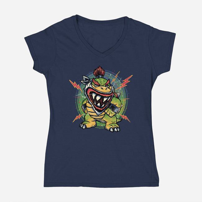 Taking The Power Back-Womens-V-Neck-Tee-glitchygorilla