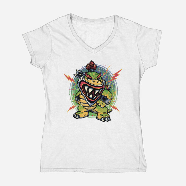 Taking The Power Back-Womens-V-Neck-Tee-glitchygorilla