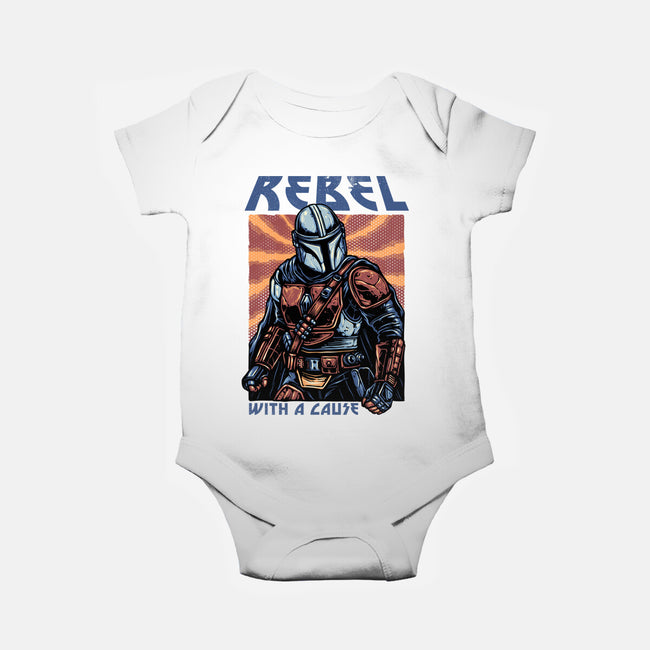 Rebel With A Cause-Baby-Basic-Onesie-glitchygorilla