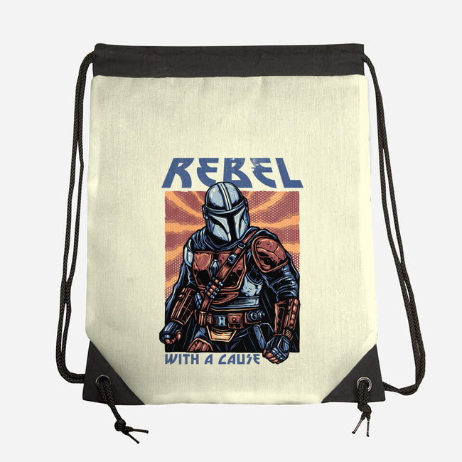 Rebel With A Cause-None-Drawstring-Bag-glitchygorilla
