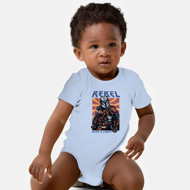 Rebel With A Cause-Baby-Basic-Onesie-glitchygorilla