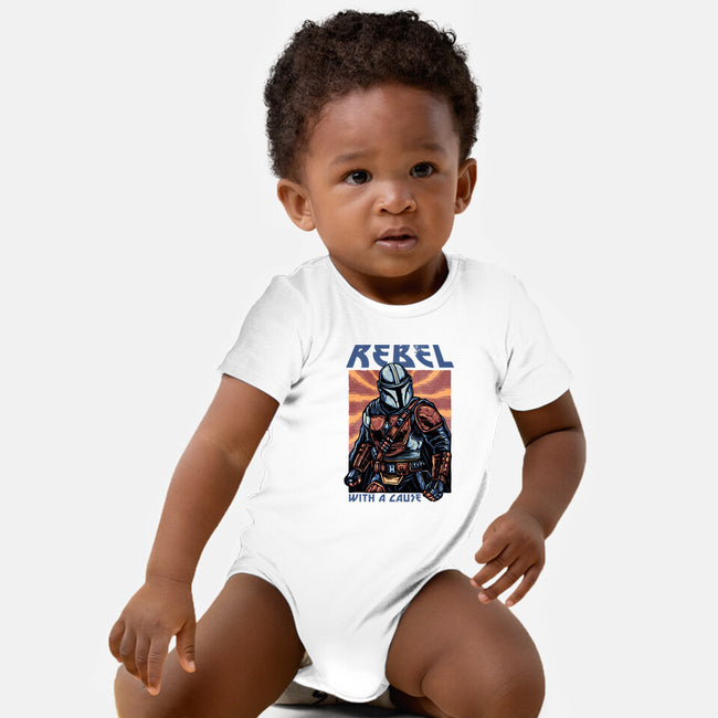 Rebel With A Cause-Baby-Basic-Onesie-glitchygorilla