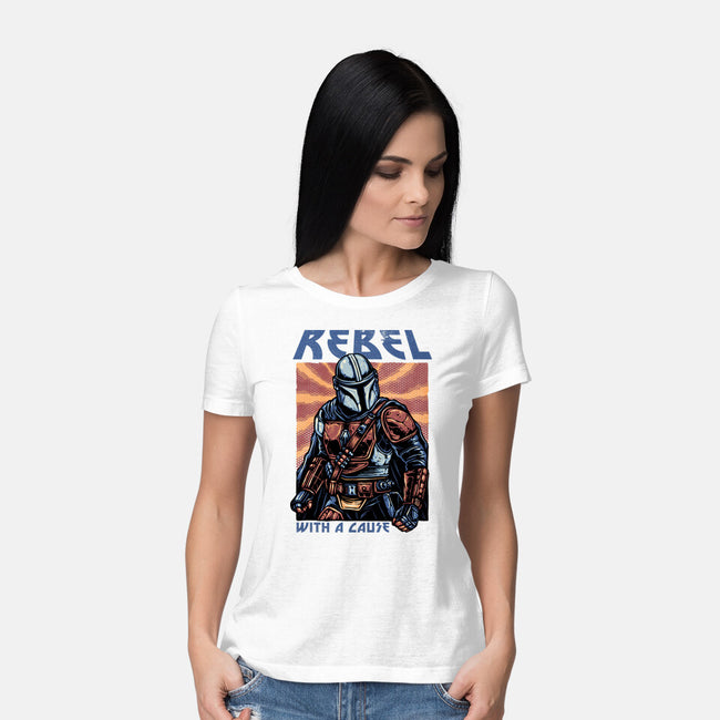 Rebel With A Cause-Womens-Basic-Tee-glitchygorilla
