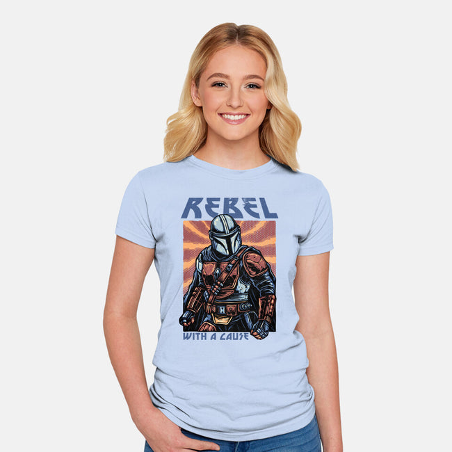 Rebel With A Cause-Womens-Fitted-Tee-glitchygorilla