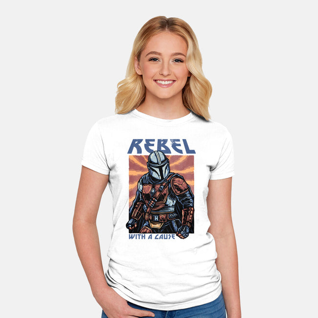 Rebel With A Cause-Womens-Fitted-Tee-glitchygorilla