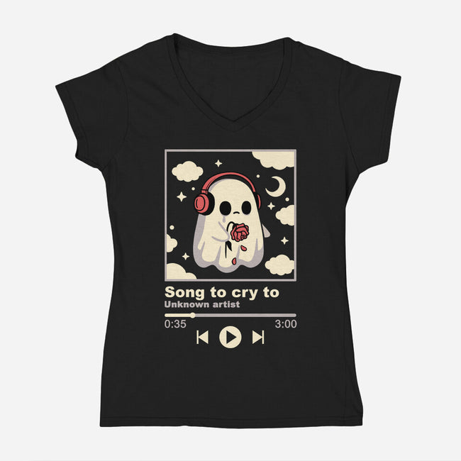Song To Cry To-Womens-V-Neck-Tee-NemiMakeit