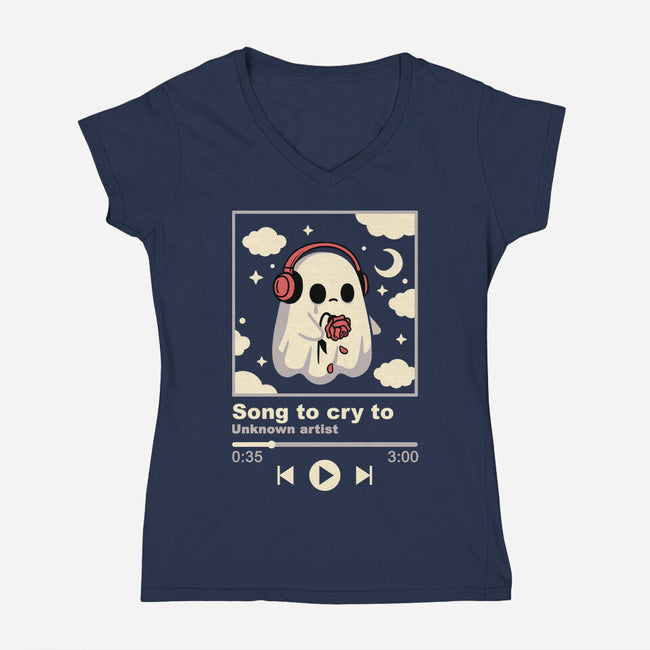 Song To Cry To-Womens-V-Neck-Tee-NemiMakeit