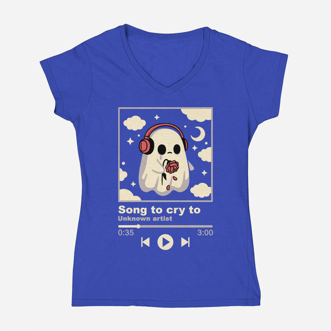 Song To Cry To-Womens-V-Neck-Tee-NemiMakeit
