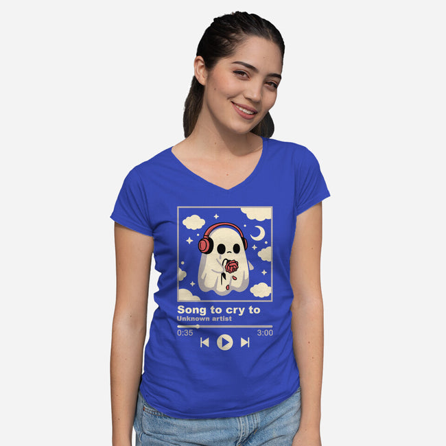 Song To Cry To-Womens-V-Neck-Tee-NemiMakeit