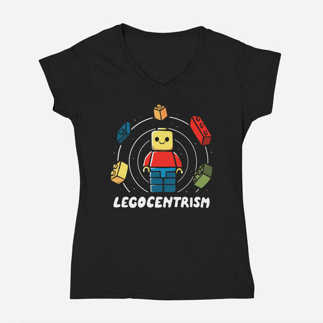 Legocentrism-Womens-V-Neck-Tee-Vallina84