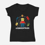 Legocentrism-Womens-V-Neck-Tee-Vallina84