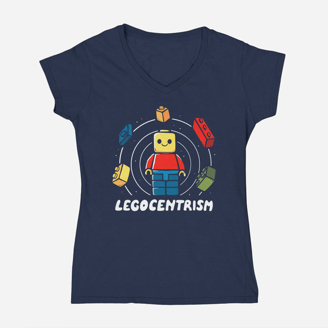 Legocentrism-Womens-V-Neck-Tee-Vallina84