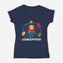 Legocentrism-Womens-V-Neck-Tee-Vallina84