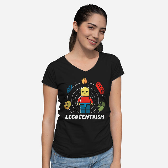 Legocentrism-Womens-V-Neck-Tee-Vallina84