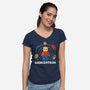 Legocentrism-Womens-V-Neck-Tee-Vallina84