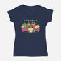 Froggies-Womens-V-Neck-Tee-GODZILLARGE