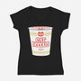 Cat Noodles Soup-Womens-V-Neck-Tee-vp021