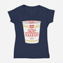 Cat Noodles Soup-Womens-V-Neck-Tee-vp021