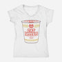 Cat Noodles Soup-Womens-V-Neck-Tee-vp021