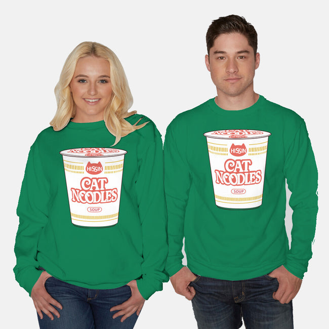 Cat Noodles Soup-Unisex-Crew Neck-Sweatshirt-vp021