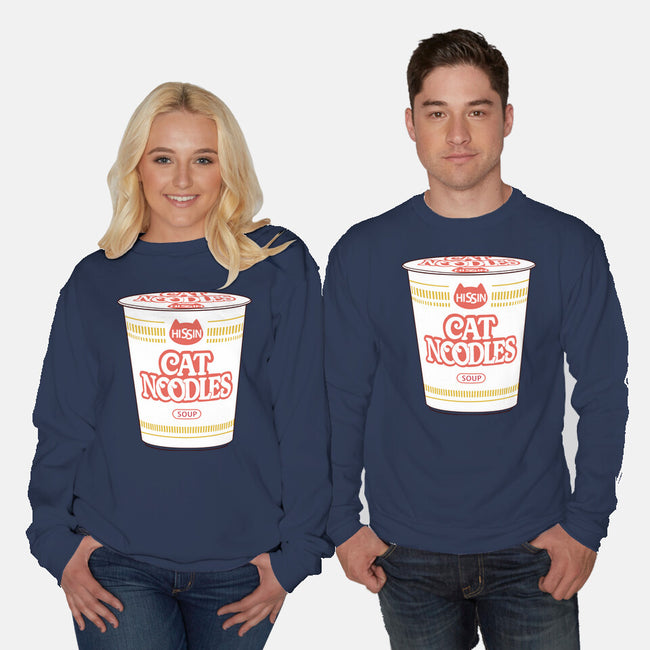 Cat Noodles Soup-Unisex-Crew Neck-Sweatshirt-vp021