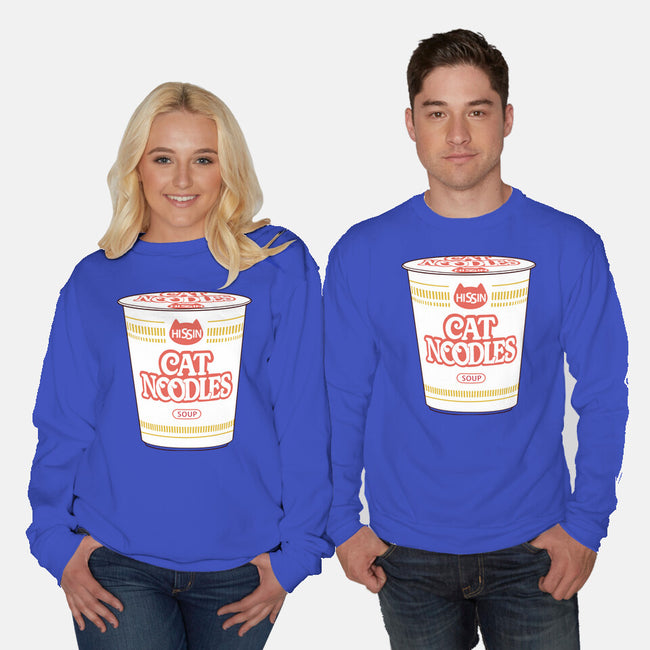 Cat Noodles Soup-Unisex-Crew Neck-Sweatshirt-vp021