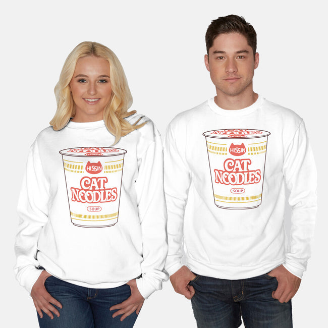 Cat Noodles Soup-Unisex-Crew Neck-Sweatshirt-vp021
