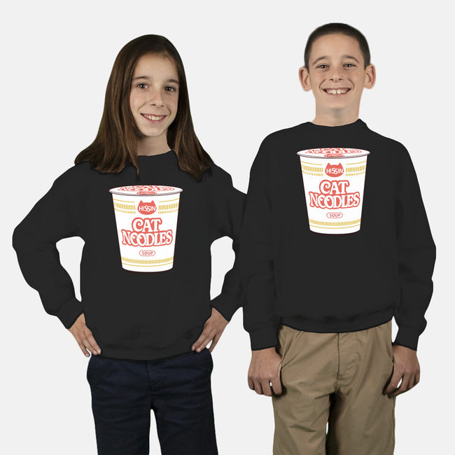 Cat Noodles Soup-Youth-Crew Neck-Sweatshirt-vp021