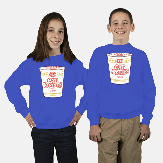 Cat Noodles Soup-Youth-Crew Neck-Sweatshirt-vp021