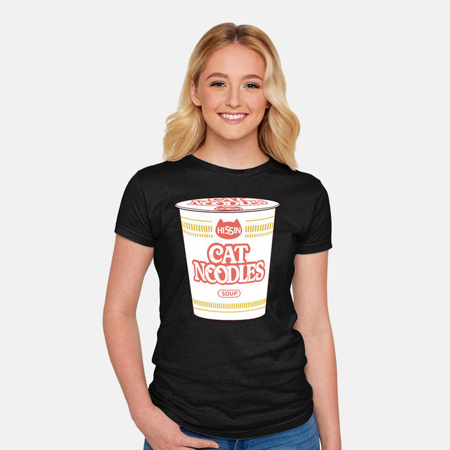 Cat Noodles Soup-Womens-Fitted-Tee-vp021