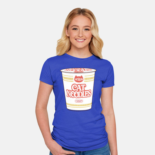Cat Noodles Soup-Womens-Fitted-Tee-vp021