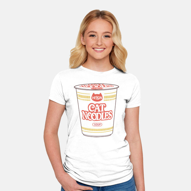 Cat Noodles Soup-Womens-Fitted-Tee-vp021