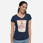 Cat Noodles Soup-Womens-V-Neck-Tee-vp021