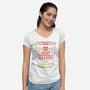 Cat Noodles Soup-Womens-V-Neck-Tee-vp021
