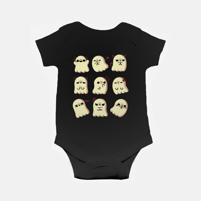 Cute Ghost Emotions-Baby-Basic-Onesie-xMorfina