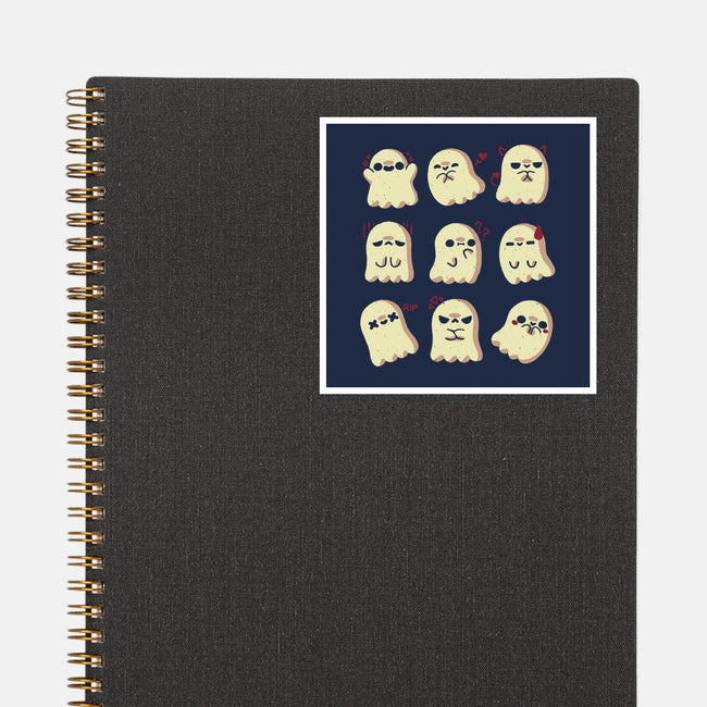 Cute Ghost Emotions-None-Glossy-Sticker-xMorfina